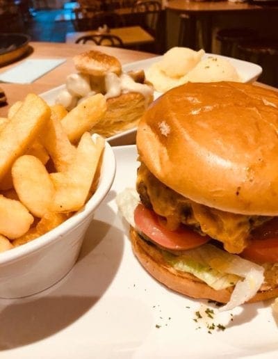 Gourmet burger and chips The Gate Restaurant Navan Meath