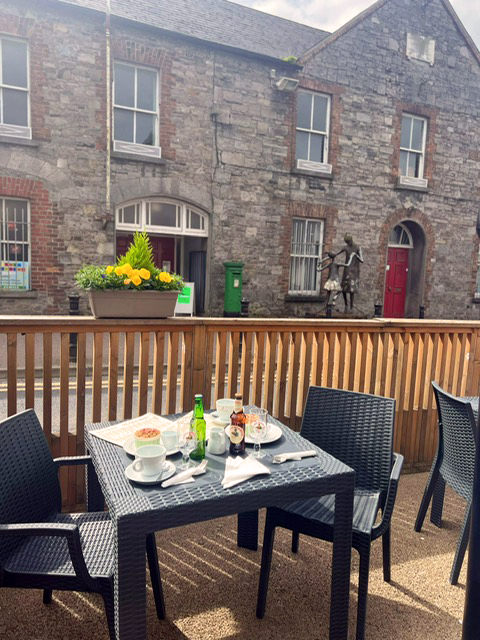 Outdoor dog friendly dining at the Gate Restaurant Navan Meath cafe